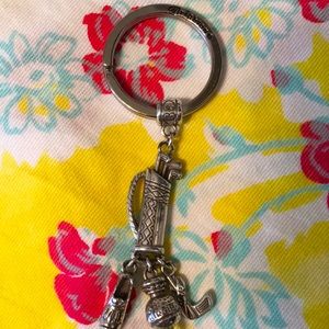 Brighton “Golf Anyone “ Silvertone Golf Keychain